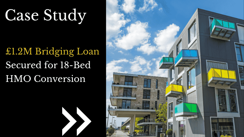 A building recently converted into an 18-bed house of multiple occupation, following a £1.2M bridging loan secured by Clifton Private Finance.